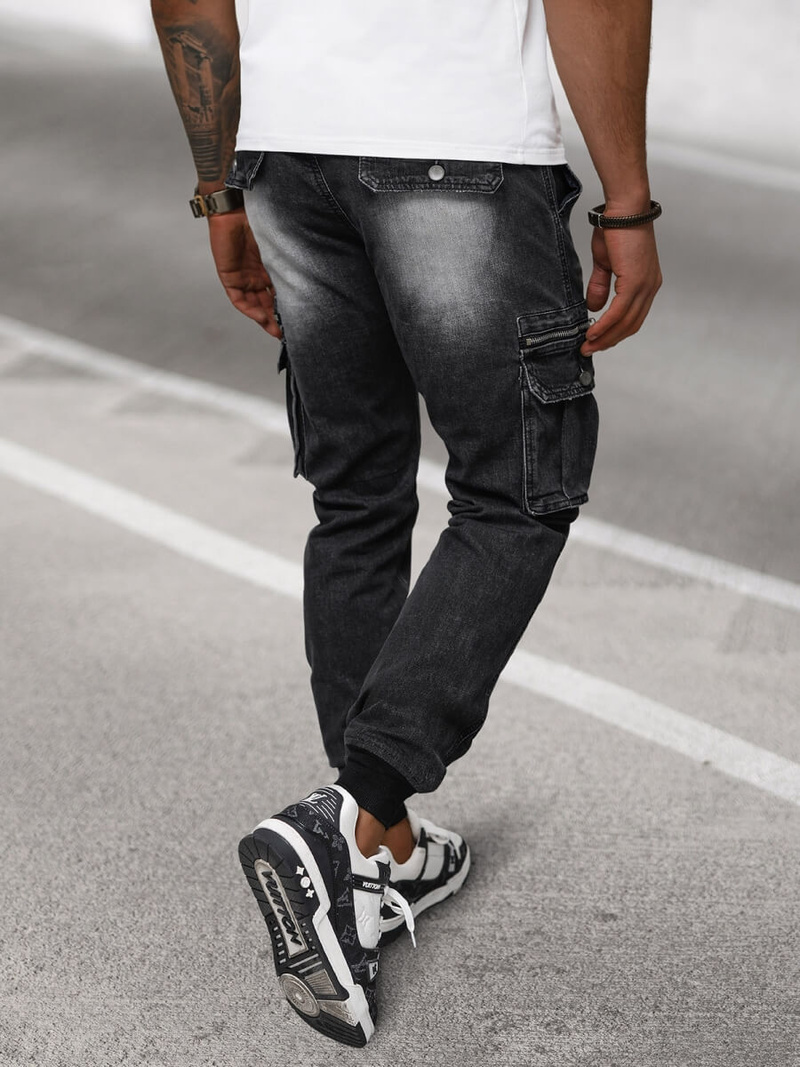 Pánske Jogger Nohavice Čierne OZONEE NB/MP0108N