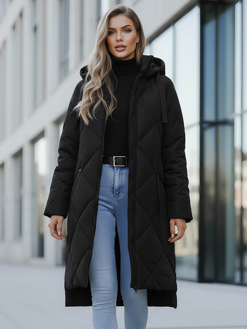 Dámska bunda čierna OZONEE JS/5M3168/392Z