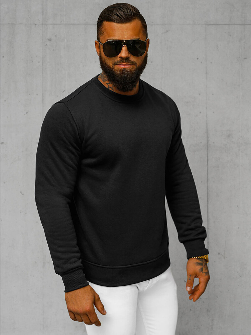 Pánska Mikina Čierna OZONEE JS/2001-10Z