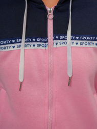 Dámska Mikina Tmavomodro-Ružová OZONEE JS/B26044Z