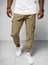 Pánske Chino Nohavice Tmavo-Béžové OZONEE O/PS5516