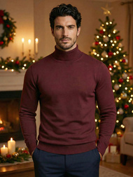 Pánsky Sveter Tmavo Bordový OZONEE V/V24504Z