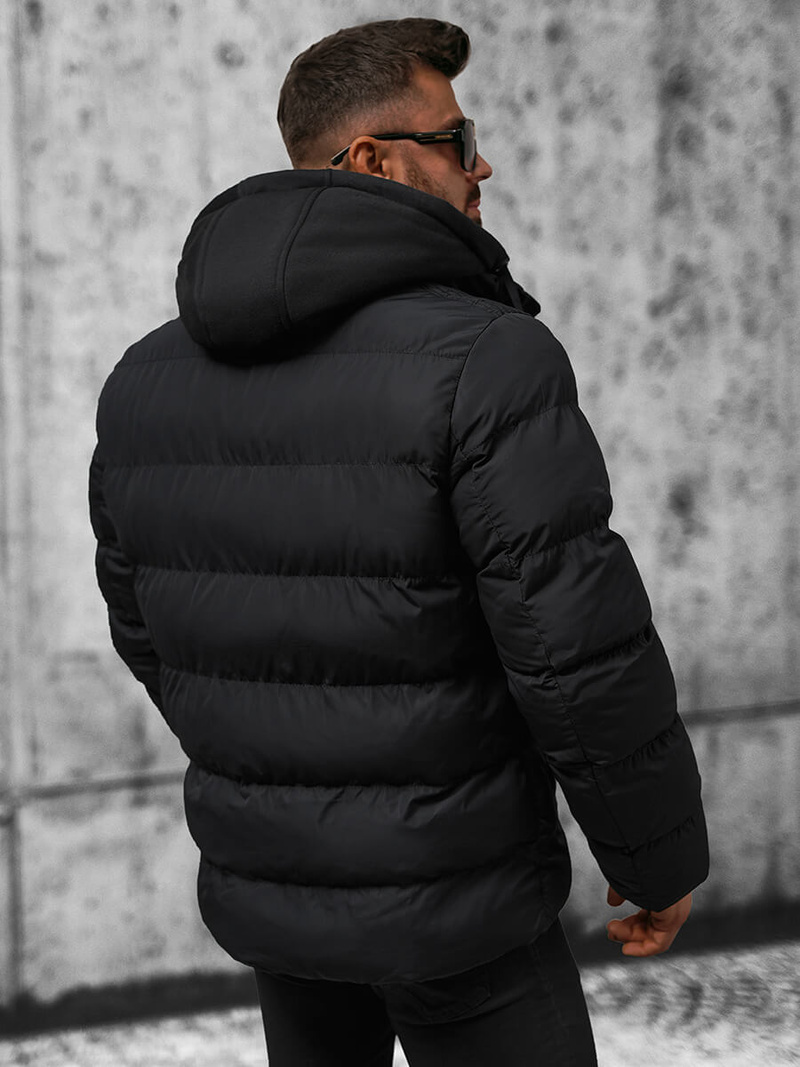 Pánska Bunda Čierna OZONEE JS/27M8112/392