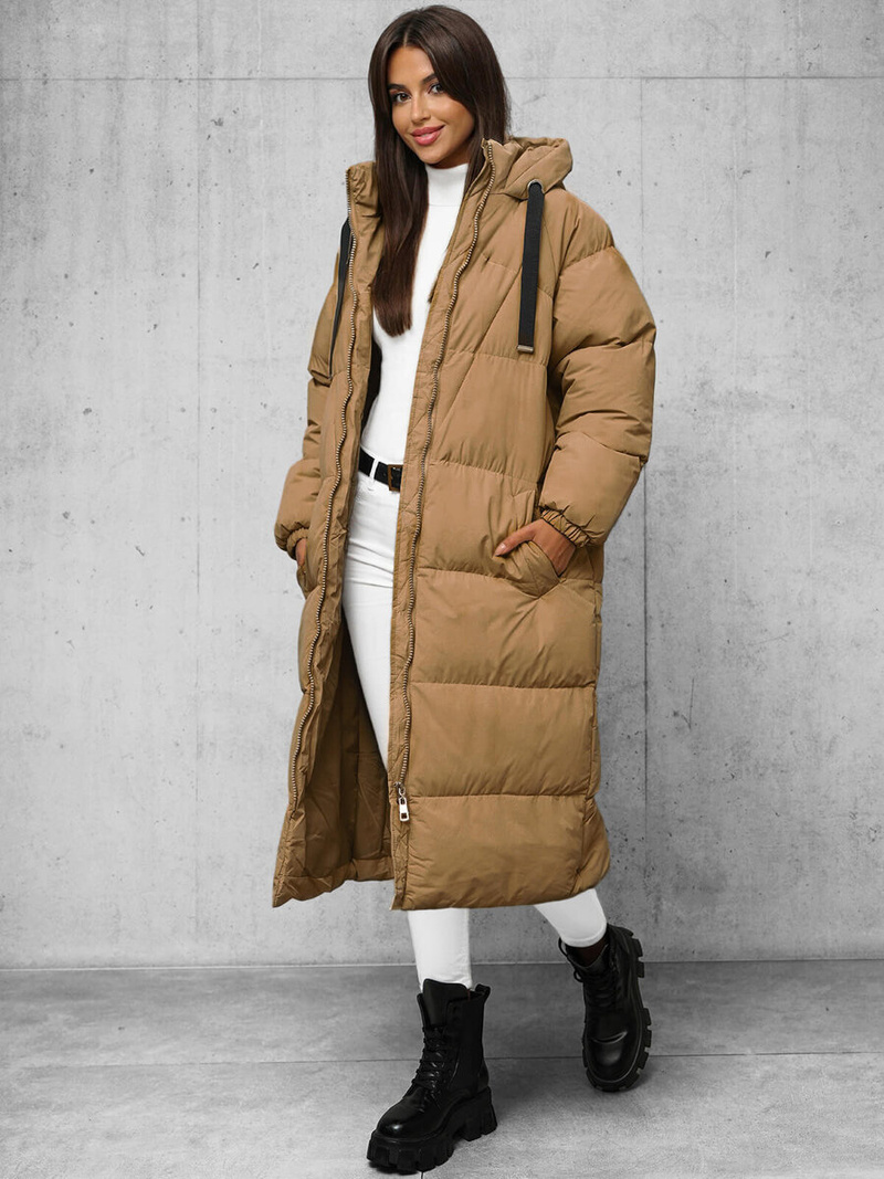 Dámska bunda camelová OZONEE JS/5M3163/84Z