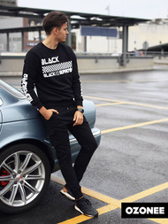 Pánske jogger nohavice Čierne OZONEE A/705