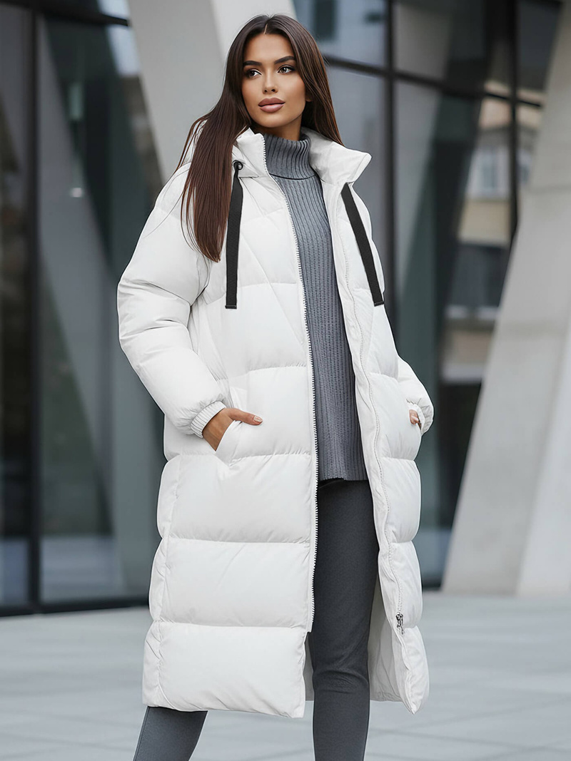 Dámska bunda biela OZONEE JS/5M3163/281Z