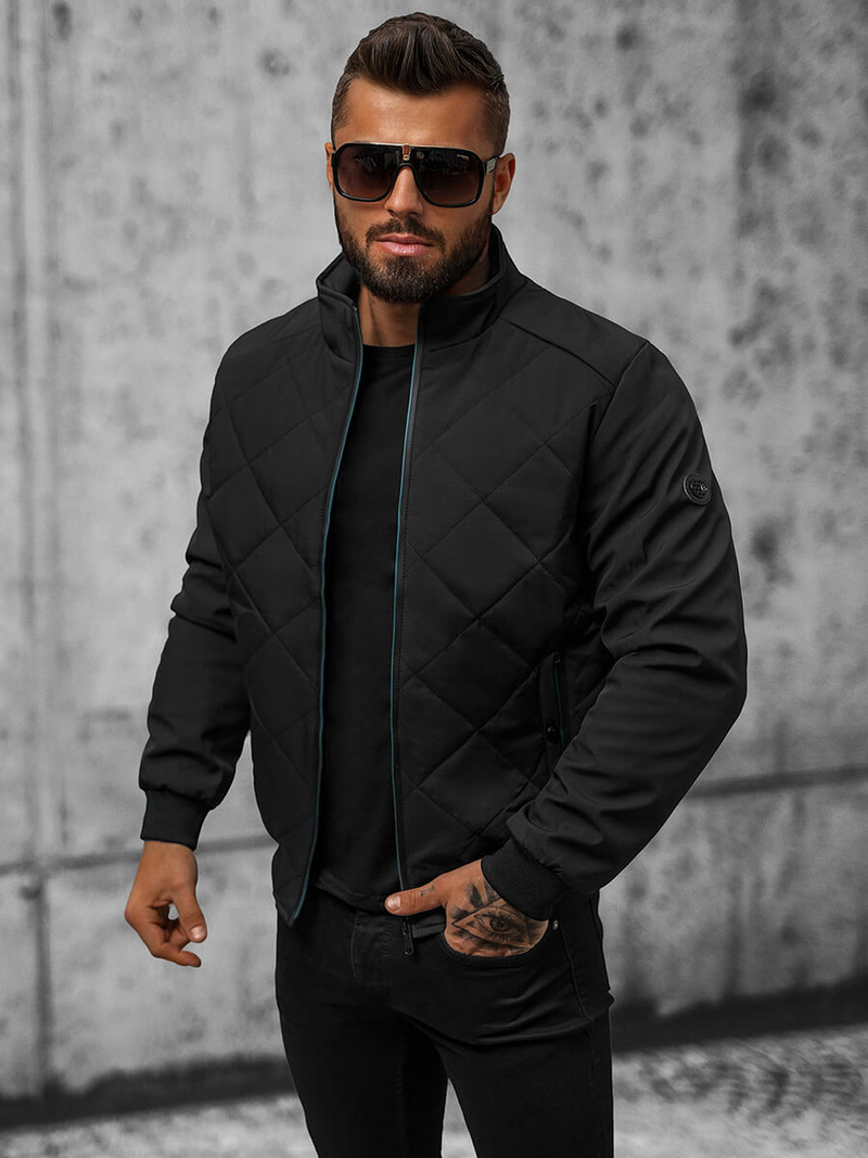 Pánska Bunda Čierna OZONEE JS/84M3022/392