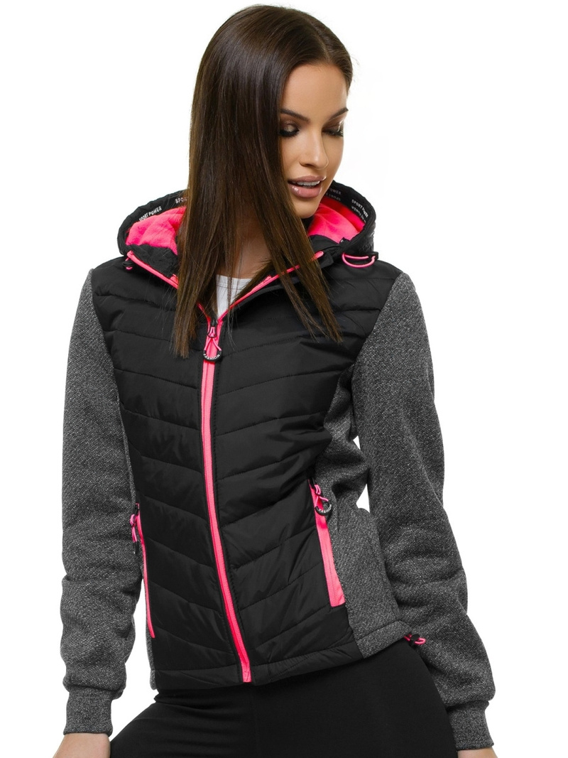 Dámska Bunda Čierna OZONEE JS/KSW4003