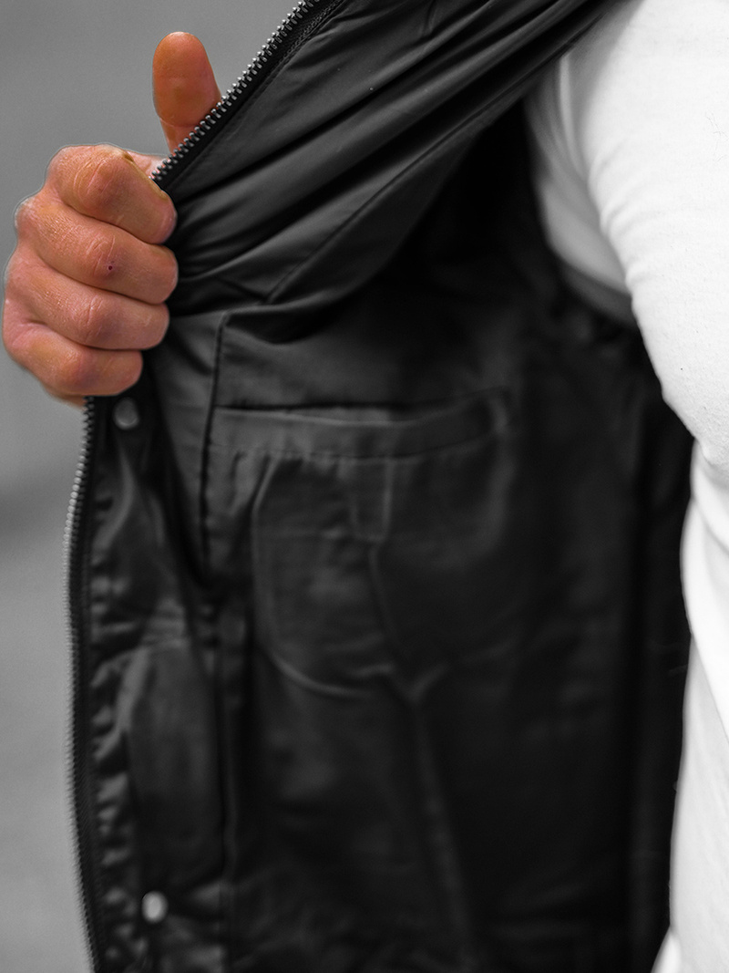 Pánska Bunda Čierna OZONEE O/M799