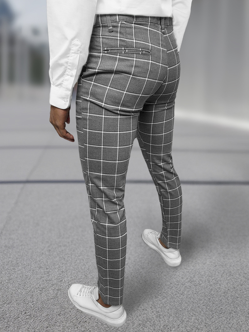 Pánske Chino Nohavice Tmavo-Grafitová OZONEE DJ/5522Z