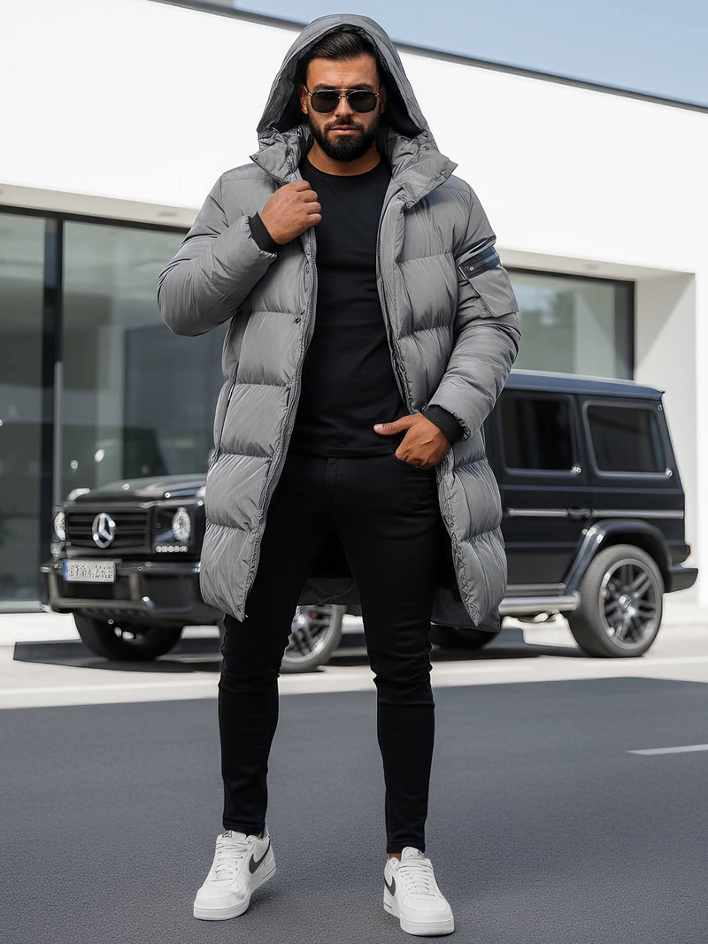 Pánska Bunda Sivá OZONEE O/M799Z