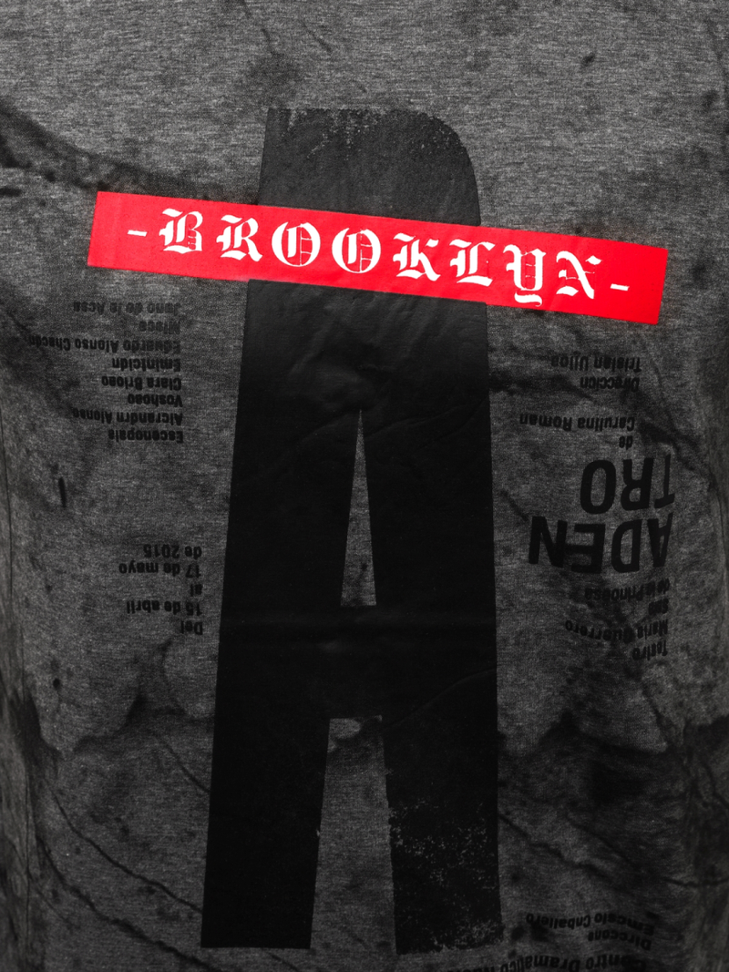 Pánske Tričko grafitové OZONEE JS/SS10921Z