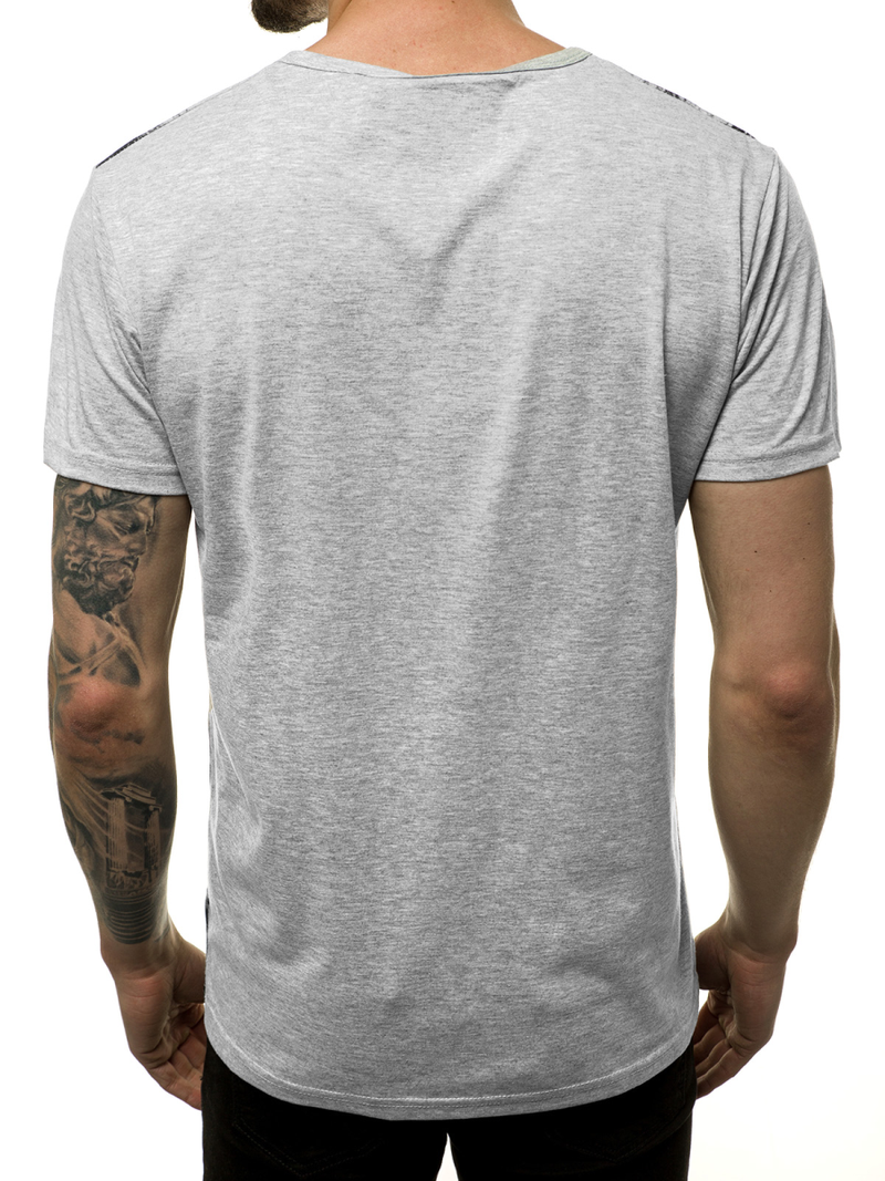 Pánske Tričko Sivé OZONEE JS/KS1984