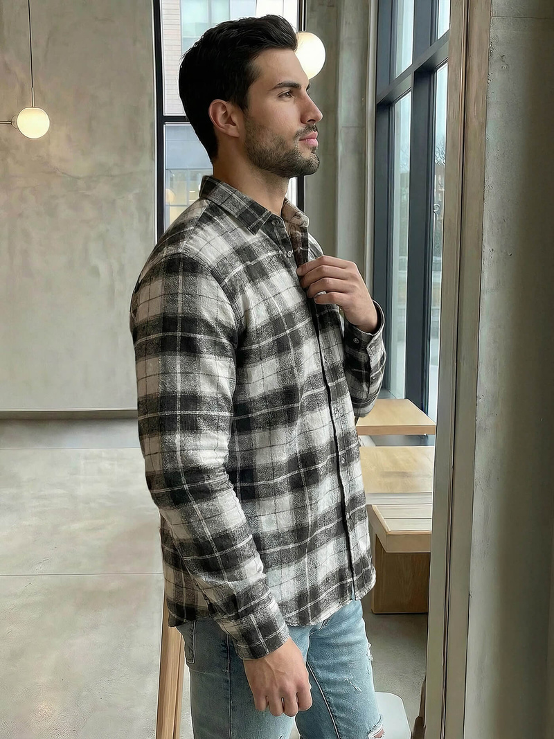 Pánska Košeľa Sivé OZONEE V/V172Z