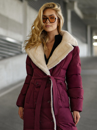 Dámska bunda bordový OZONEE JS/16M9168/06