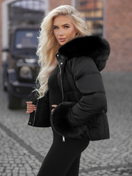 Dámska bunda čierna OZONEE JS/16M9282/392