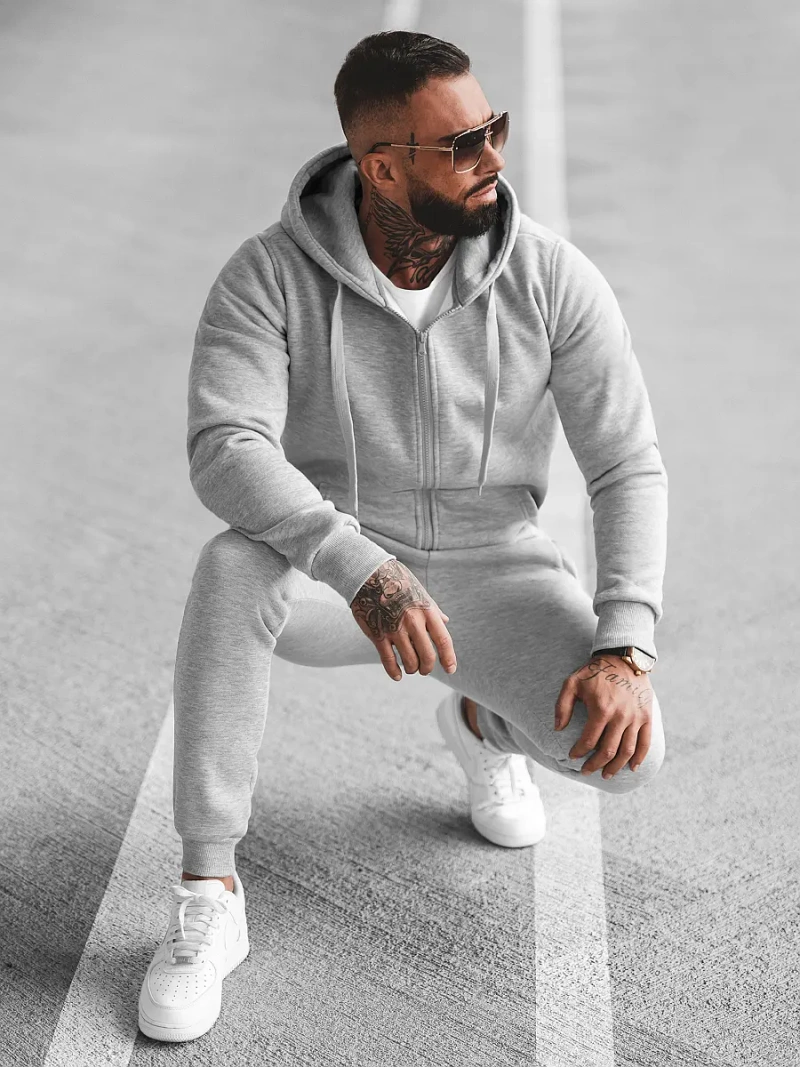 Pánska Tepláková Súprava Šedá OZONEE JS/68C10386/2Z