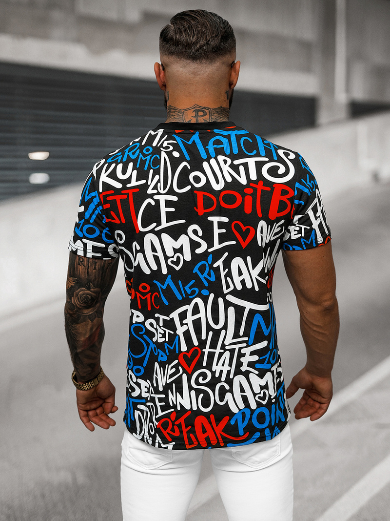 Pánske Tričko Čierne OZONEE O/T1271/3