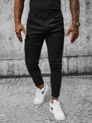 Pánske Chino Nohavice Čierne OZONEE NB/MP0160N