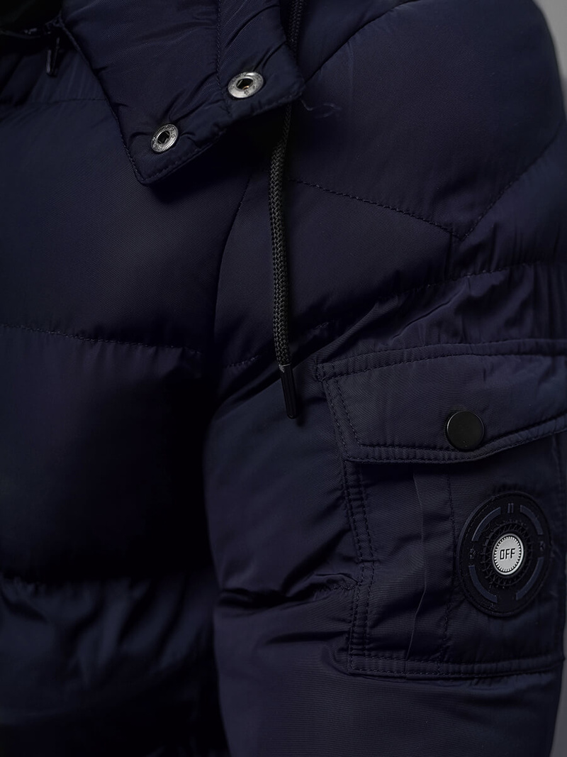 Pánska Bunda Námornícka Modrá OZONEE JS/27M8111