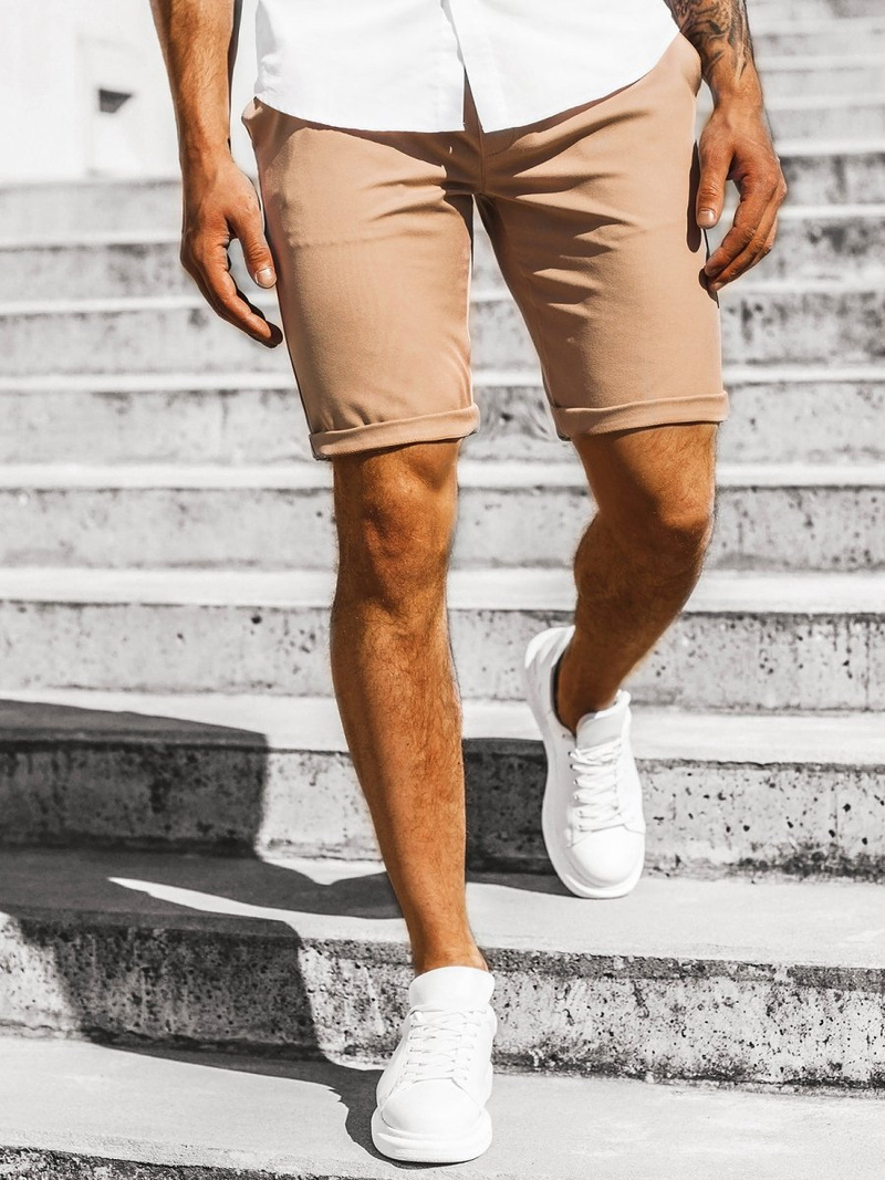 Pánske chino kraťasy Camelové OZONEE DJ/1001