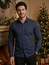 Pánska Košeľa Námornícka Modré OZONEE V/V183Z