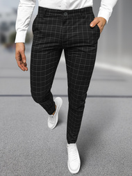 Pánske Chino Nohavice Čierne OZONEE DJ/5515