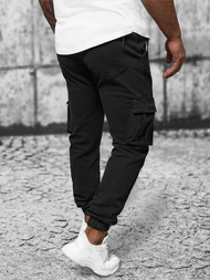 Pánske Chino Jogger Nohavice Čierne OZONEE NB/MP0105NZ