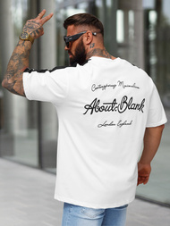 Pánske Tričko Biele OZONEE O/QQ1195