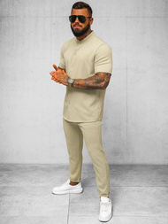 Pánske Chino Nohavice Béžové OZONEE O/K971SP