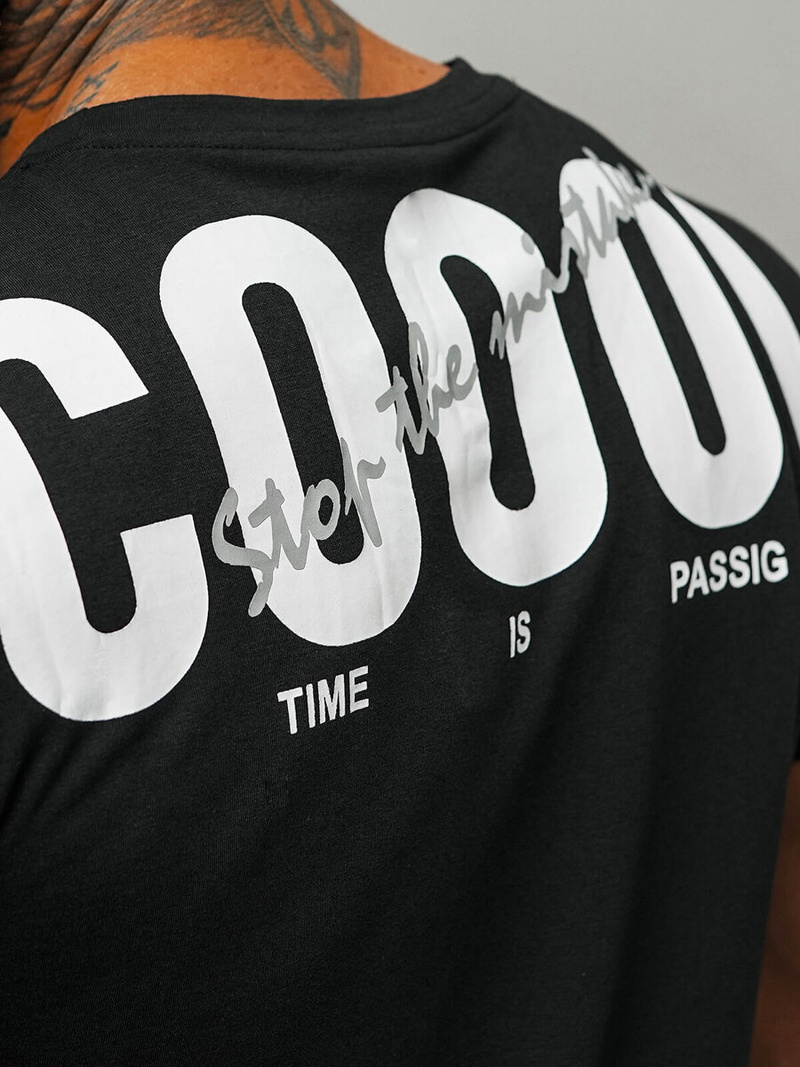 Pánske Tričko Čierne OZONEE O/T1278/3