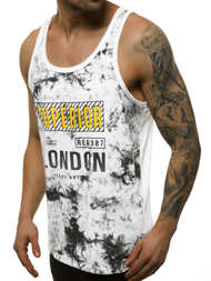 Pánske tielko Biele OZONEE JS/SS11037 