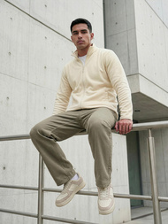 Pánska Mikina Ecru OZONEE JS/HH016/1