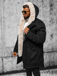 Pánska Zimná Bunda Čierna OZONEE JS/22M315/392