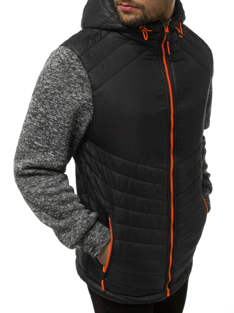 Pánska Bunda Čierna OZONEE JS/KS2001K