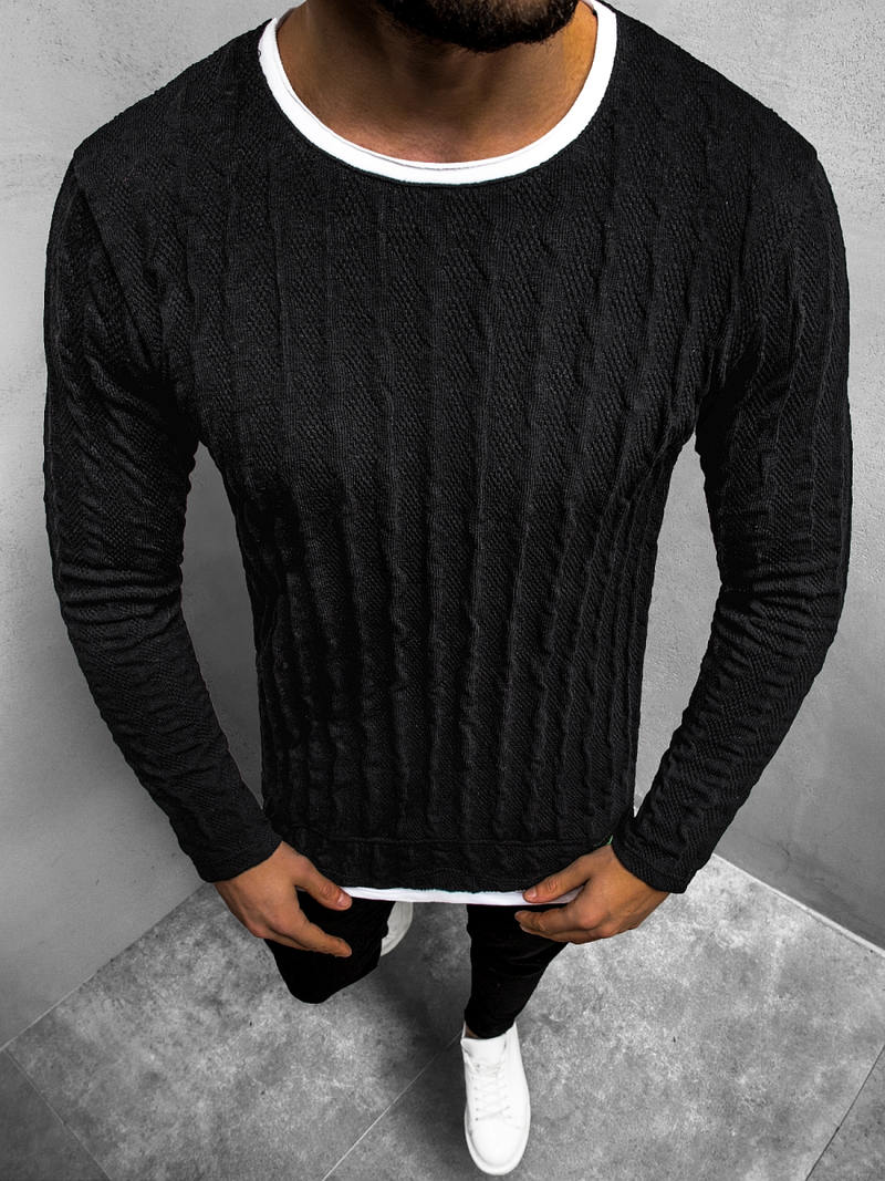 Pánsky sveter Čierny OZONEE MACH/2137Z