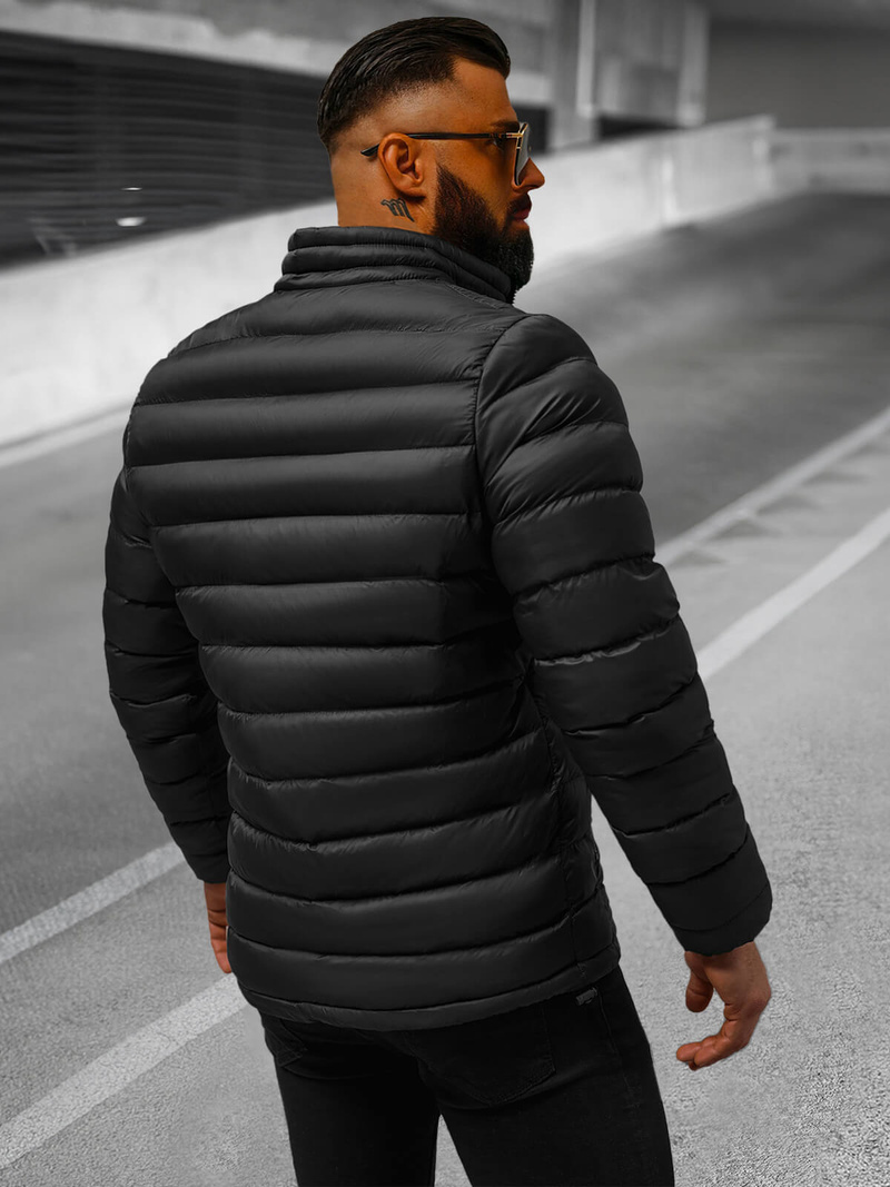 Pánska Bunda Čierna/2 OZONEE JB/JP1111