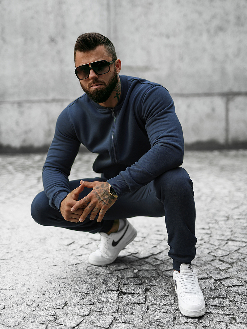 Pánska Tepláková Súprava Námornícky Modry OZONEE JS/8C76/25