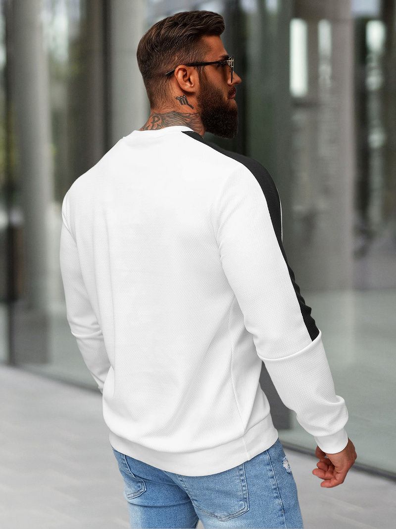 Pánska Mikina Biela OZONEE O/P2033Z