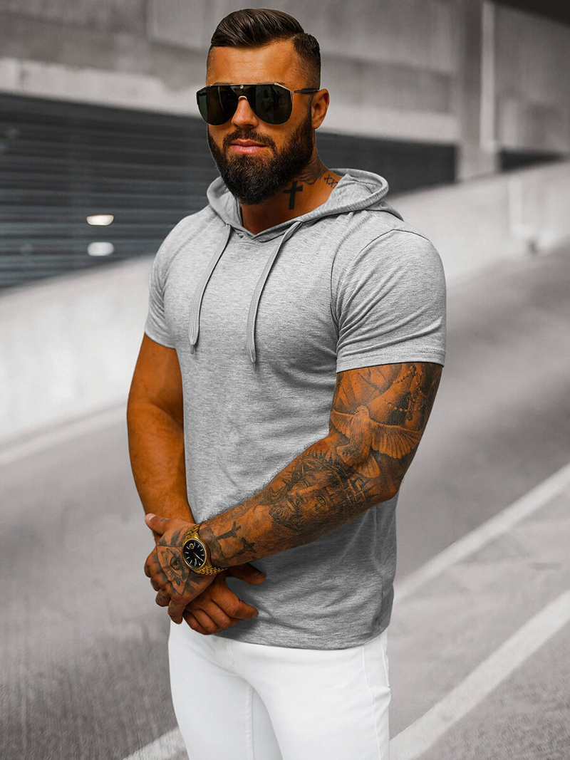 Pánske Tričko Sivý OZONEE JS/8T89/2