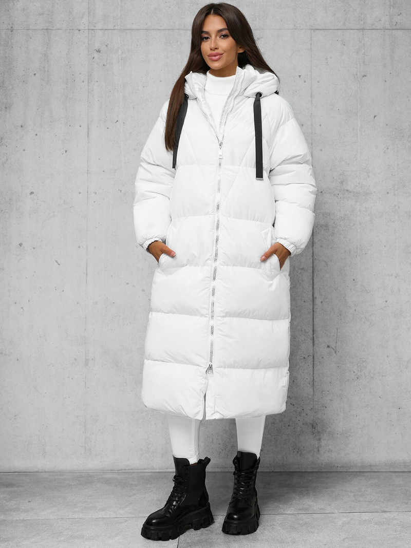 Dámska bunda biela OZONEE JS/5M3163/281Z