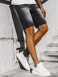 Pánske riflové kraťasy Čierne OZONEE JS/KK1072Z