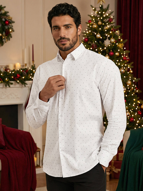 Pánska košeľa biela OZONEE V/V180Z