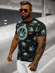 Pánske Tričko Čierne OZONEE O/T136/3