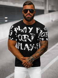 Pánske Tričko Čierne OZONEE O/8T1280/3