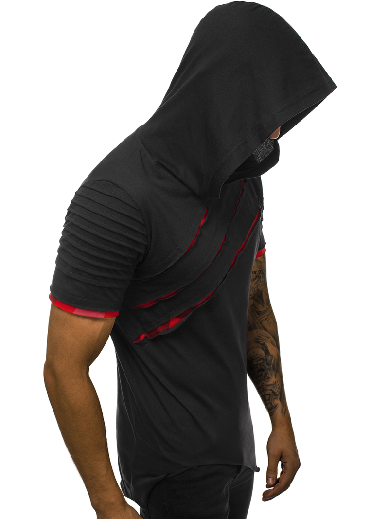 Pánske Tričko Čierno-Červený OZONEE O/1187XZ