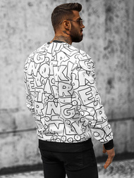 Pánska Mikina Biela OZONEE JS/8B1136/1