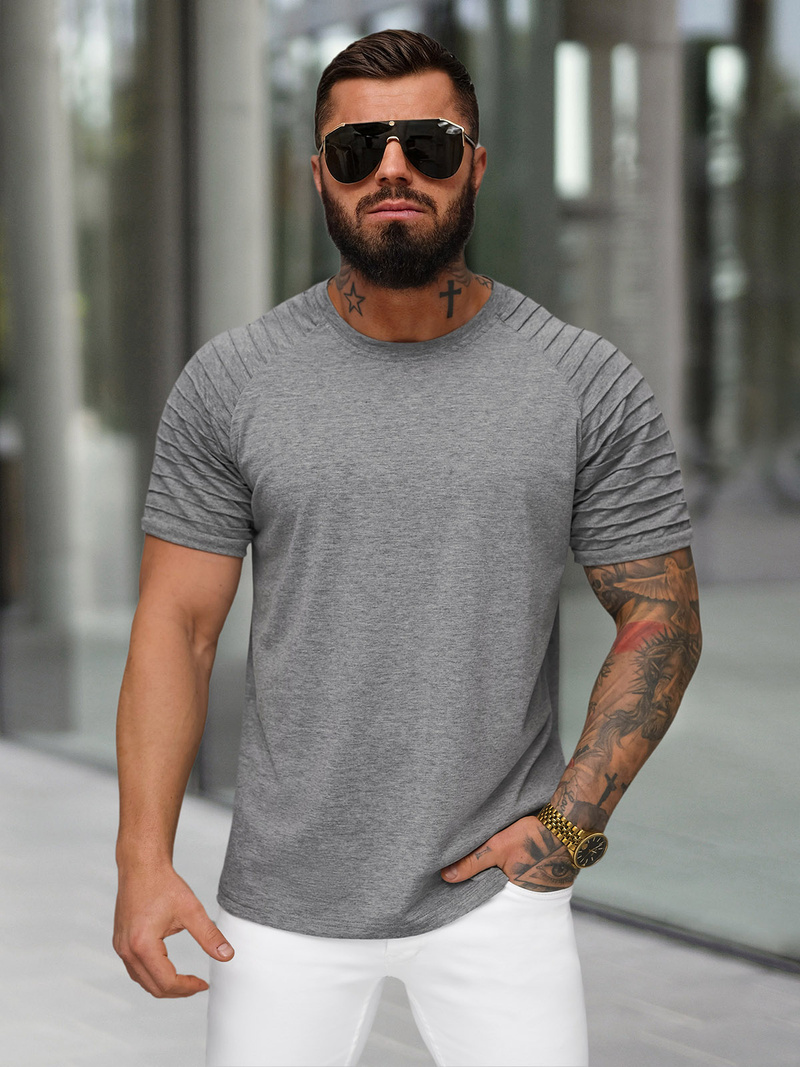 Pánske Tričko Grafitové OZONEE JS/8T88/5Z