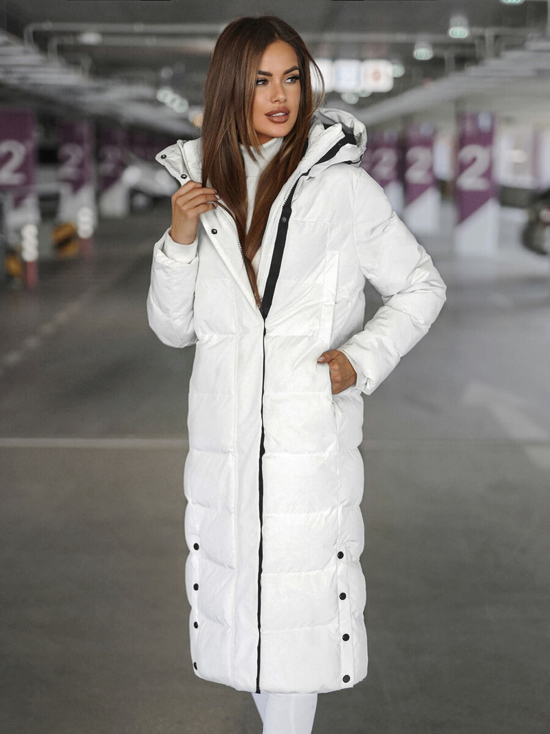 Dámska bunda biela OZONEE JS/5M3233/281
