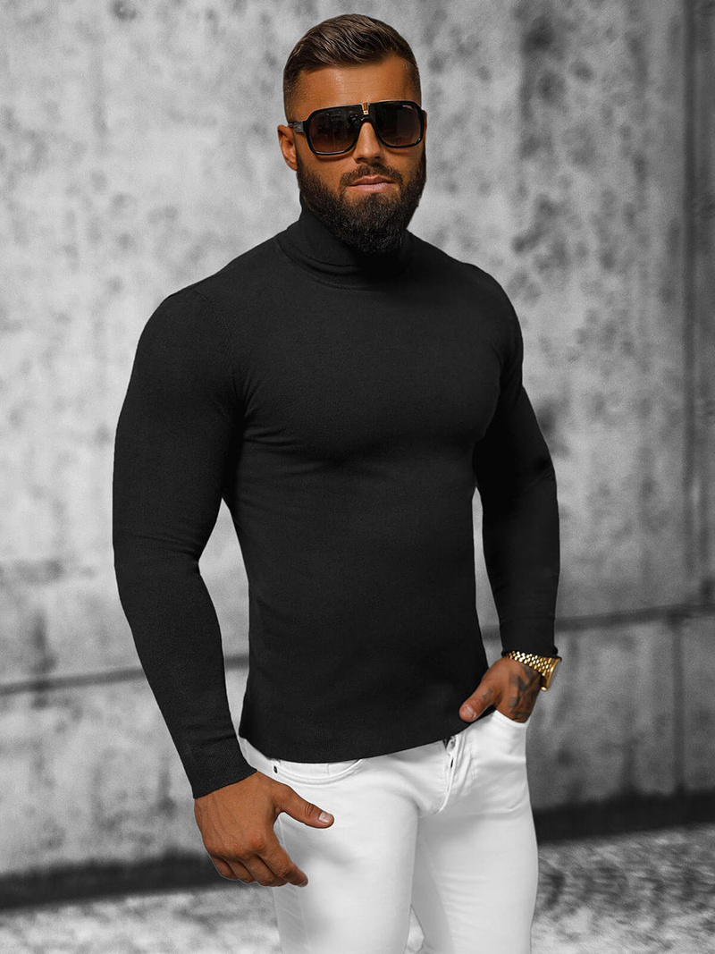 Pánsky Sveter Čierny OZONEE NB/MMB600/4Z